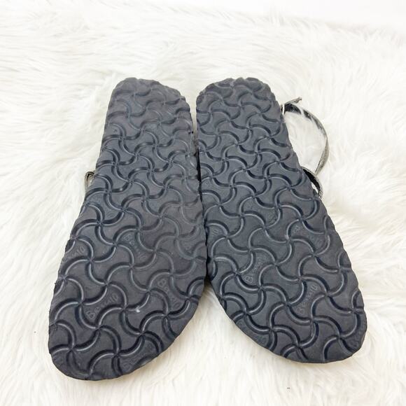 Betula by Birkenstock Womens 7 38 Silver/Brown Leather Studded Strappy Sandals - Picture 13 of 15